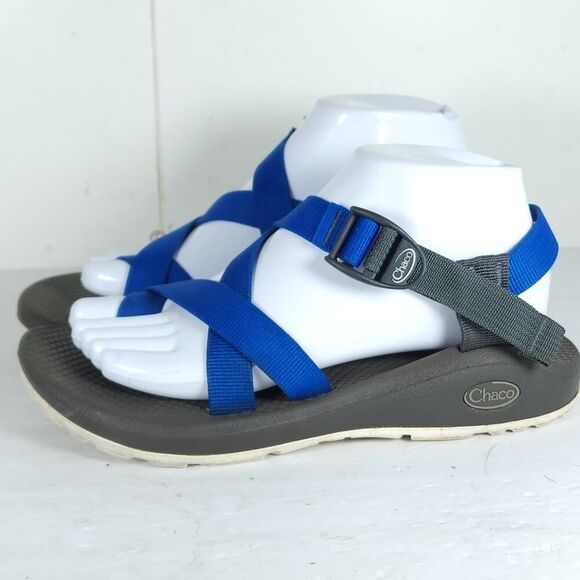 Chaco Women's Z Cloud US8 Blue Gray Strappy Hiking Outdoor Sandals Shoes - Picture 2 of 16